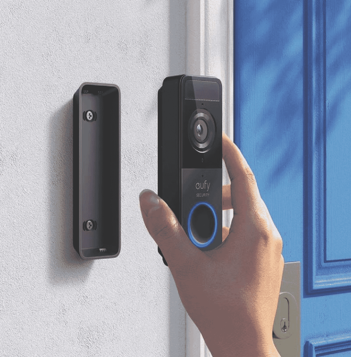 eufy E8220CW1 Security Slim HD Doorbell with Repeater at The Good Guys