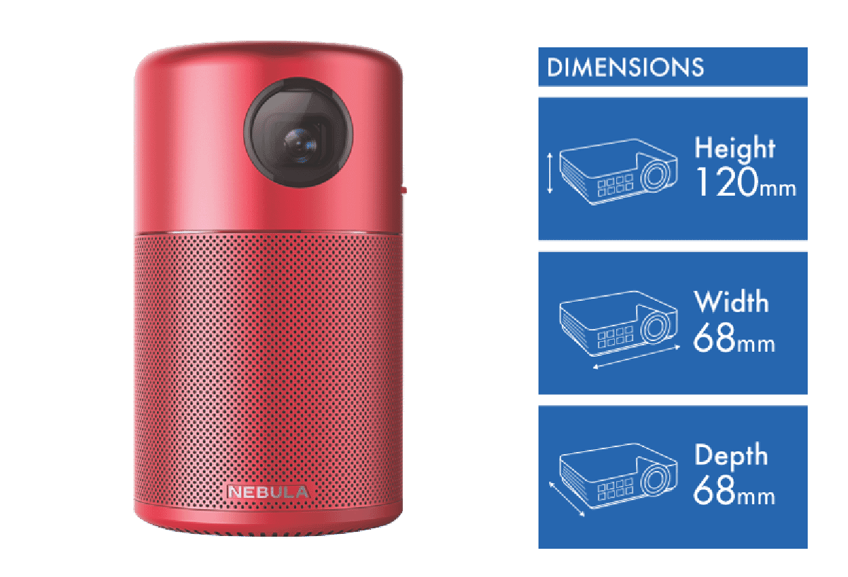 NEBULA Capsule Portable Projector Red