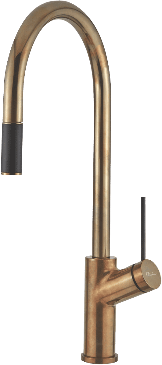 Oliveri Vilo Natural Brass Pull Out Mixer Tap