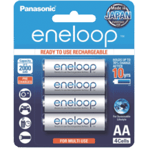 Eneloop AA Rechargeable Batteries 4 Pack