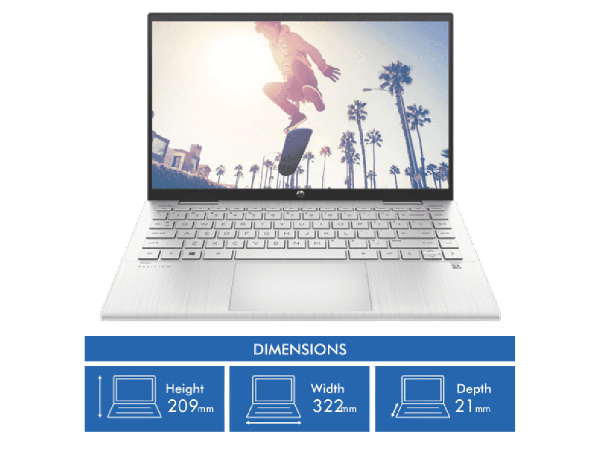 HP Pavilion x360 14' 11th Gen i5 8GB 256GB Win 11 2-in-1 Laptop