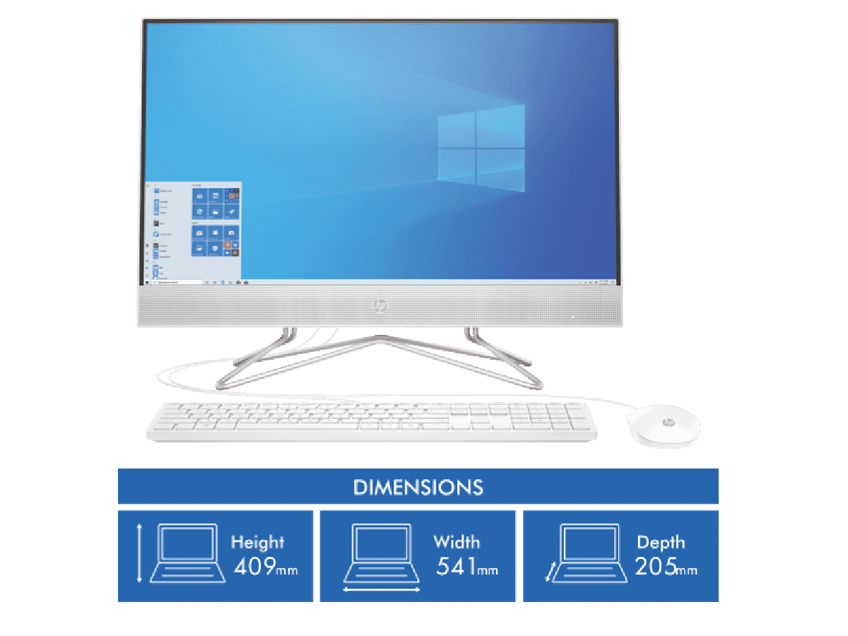 HP 23.8' Athlon 3050U 8GB 256GB Win 11 AIO