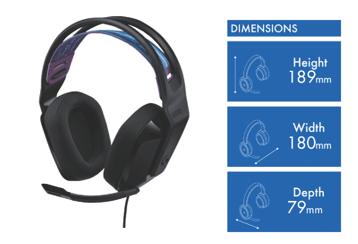 Buy the Logitech G432 Wired Gaming Headset 7.1 Surround Sound ( 981-000824  ) online 