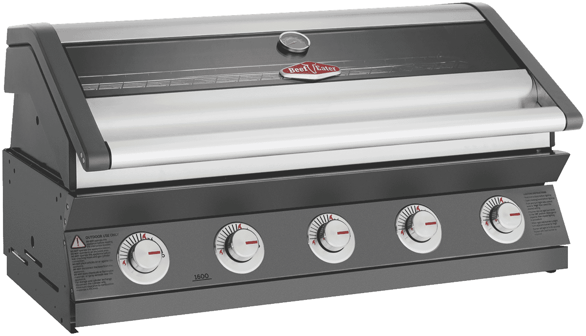 BeefEater 1600 Series Dark 5 Burner Built In BBQ
