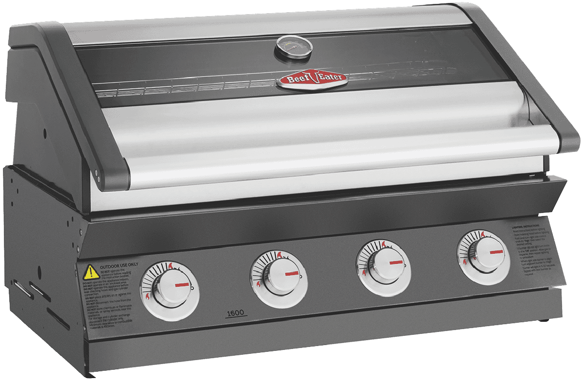 BeefEater 1600 Series Dark 4 Burner Built In BBQ
