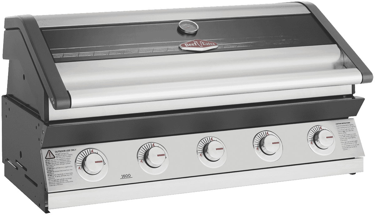 BeefEater 1600 Series SS 5 Burner Built In BBQ