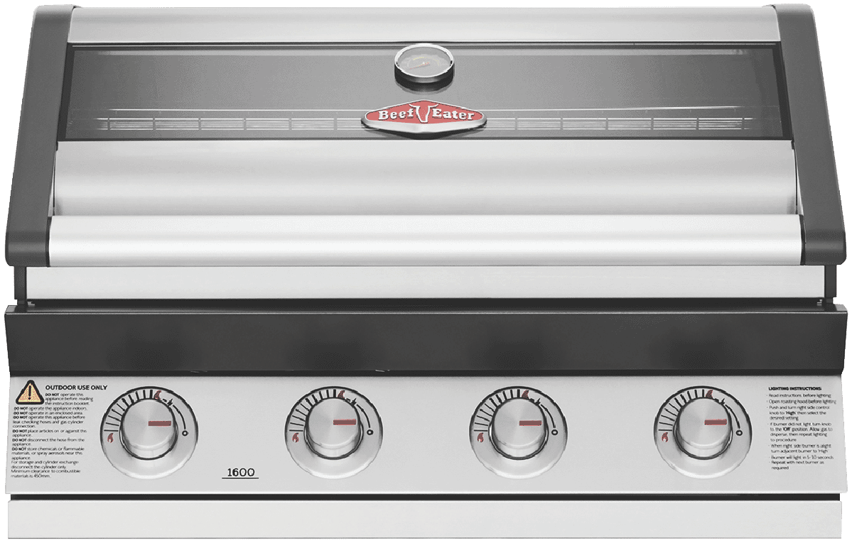 BeefEater 1600 Series SS 4 Burner Built In BBQ