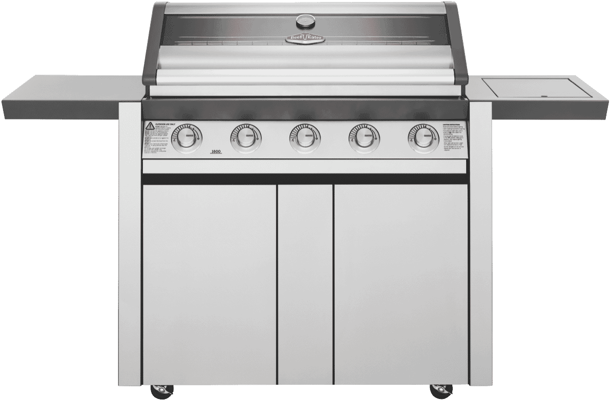 BeefEater 1600 Series SS 5 Burner BBQ & Trolley