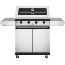 BeefEater1200 Series Stainless Steel 4 Burner BBQ & Trolley w/ Side Burner, Cast Iron Burners & Grills50077747