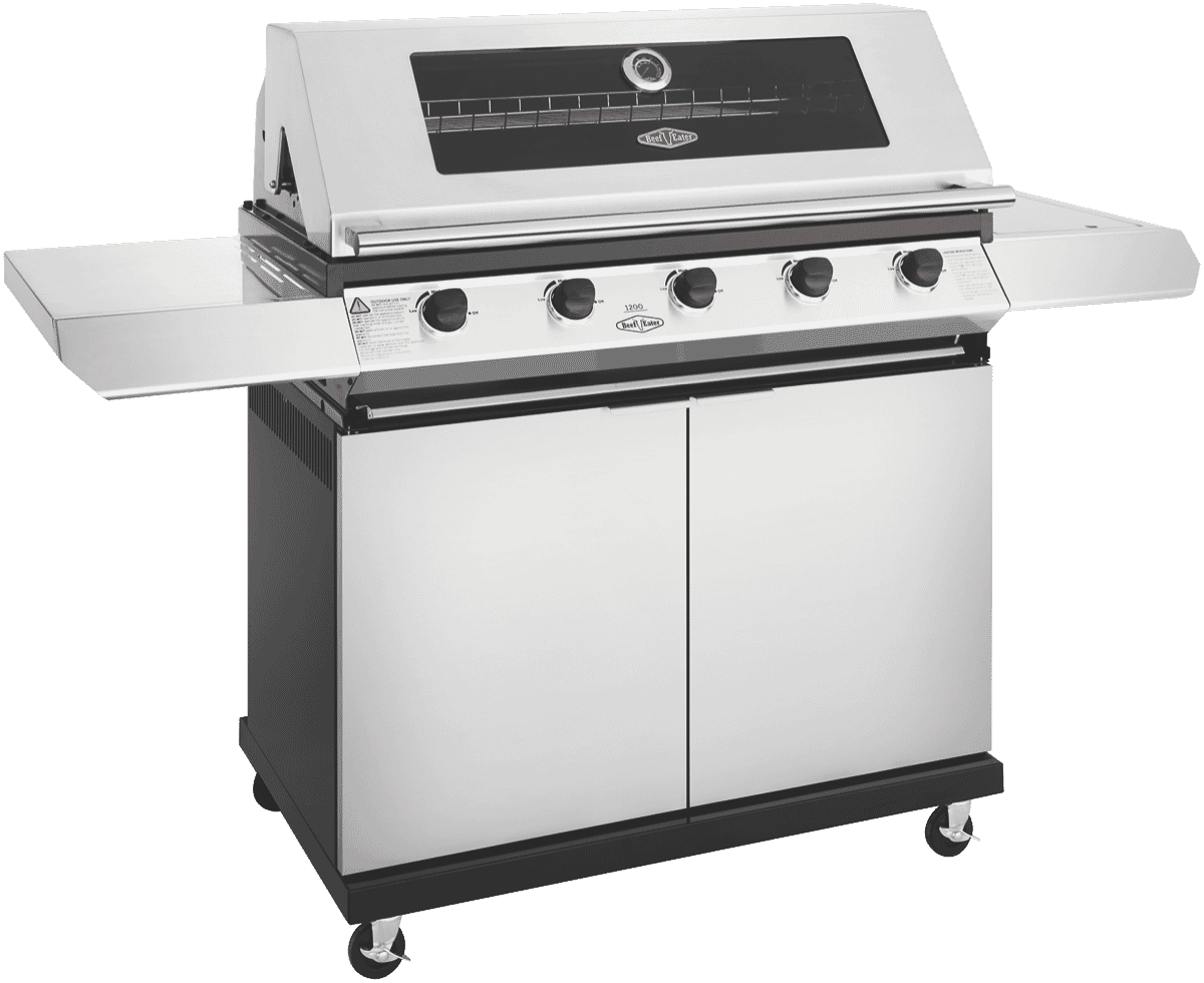 BeefEater BMG1251SB 1200 Series Stainless Steel 5 Burner BBQ & Trolley