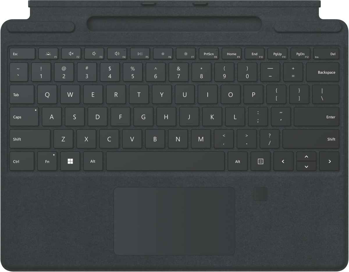 surface pro 7 keyboard with fingerprint reader