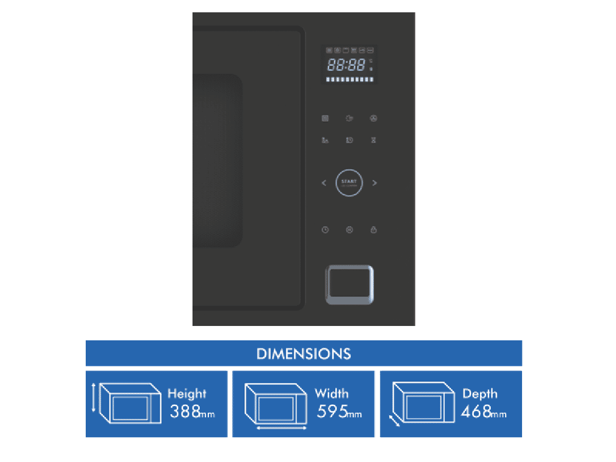 InAlto 34L Integrated Microwave Black