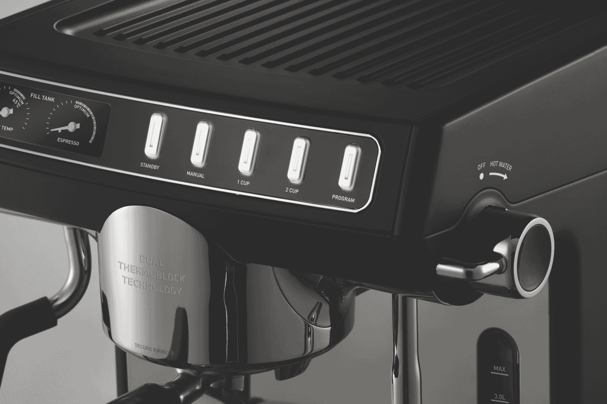 Sunbeam EMM7200BK Cafe Duo Espresso Coffee Machine at The Good Guys
