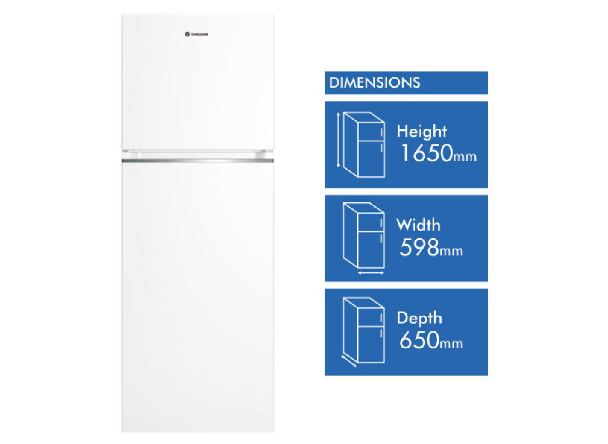 westinghouse 312l top mount refrigerator