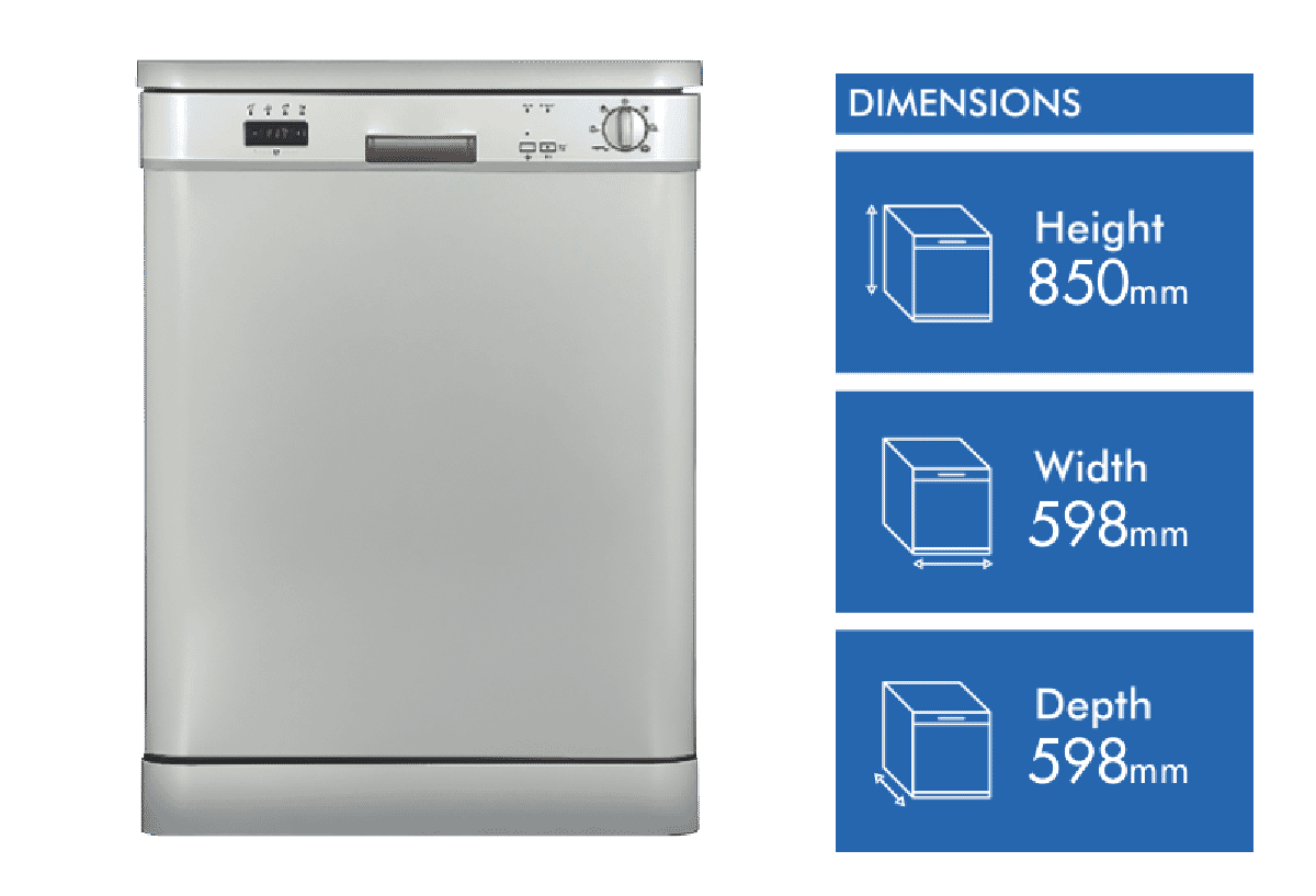 La Germania Freestanding Dishwasher Stainless Steel