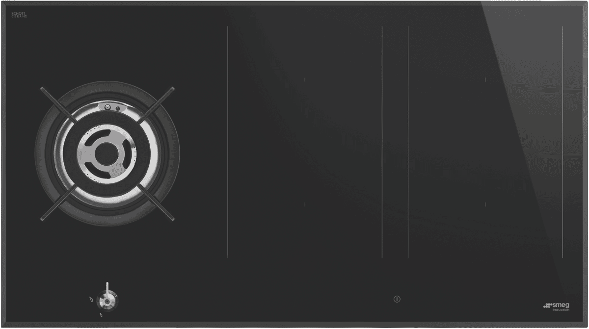 Smeg SAIG3953B 90cm Induction Combination Gas Cooktop at The Good Guys