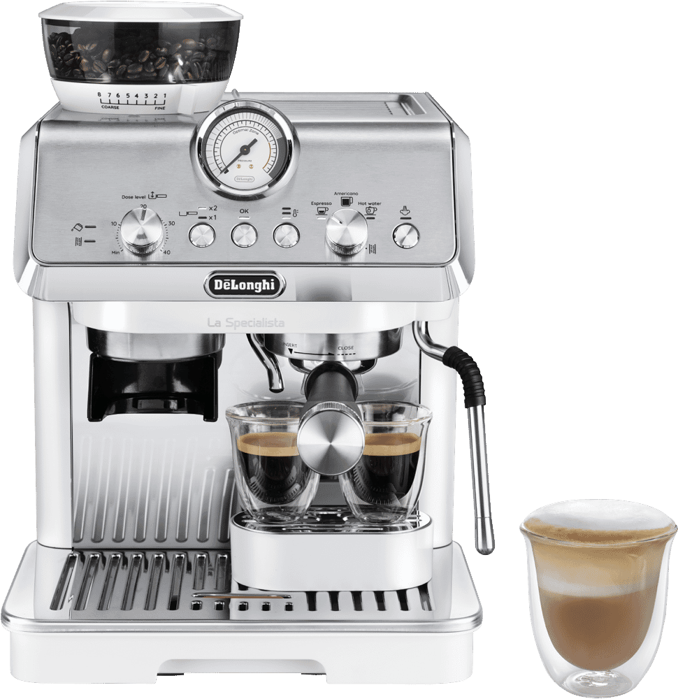 DeLonghi La Specialista Arte Manual Pump Coffee Machine - White