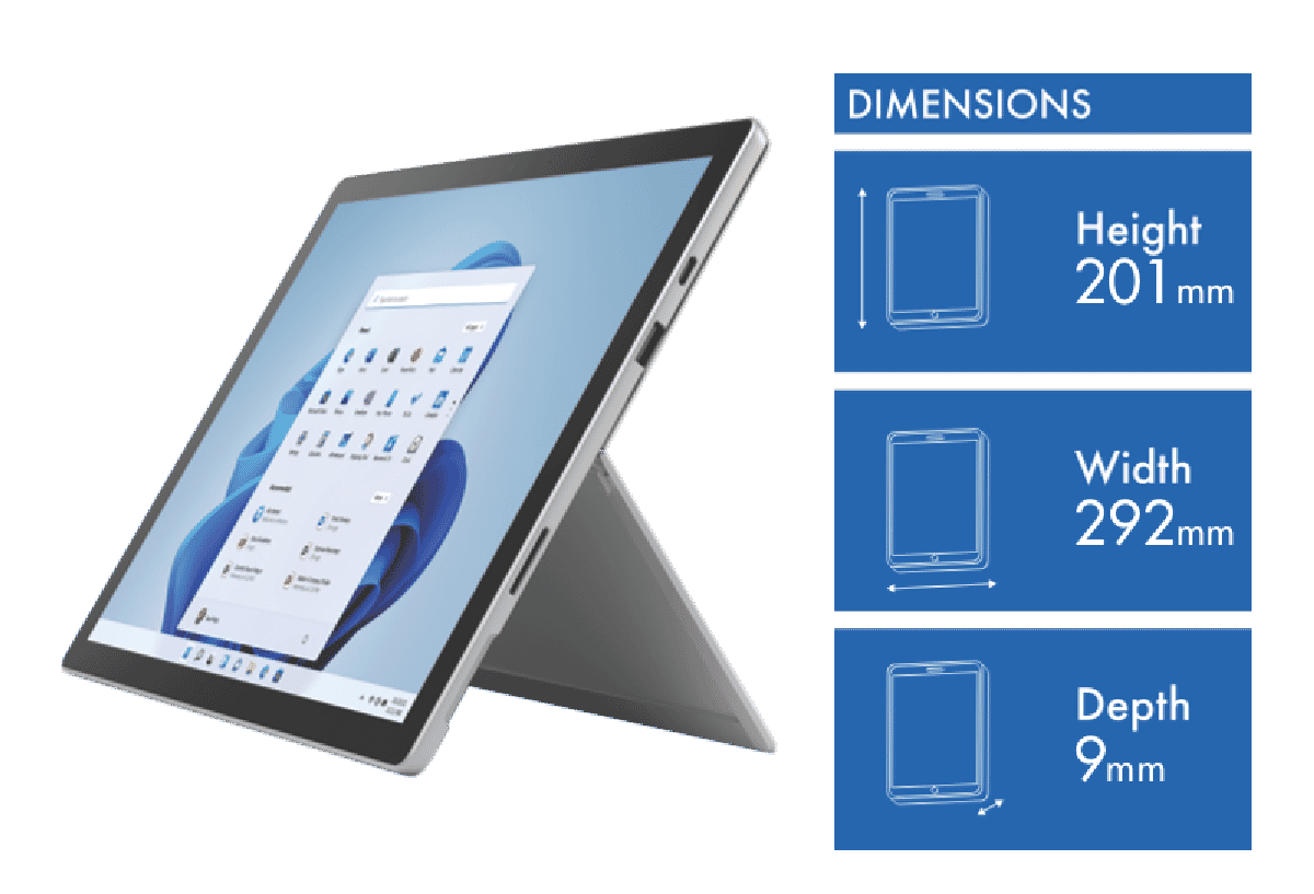 Microsoft Surface Pro 7+  i5 8GB 128GB Win 11 - Platinum