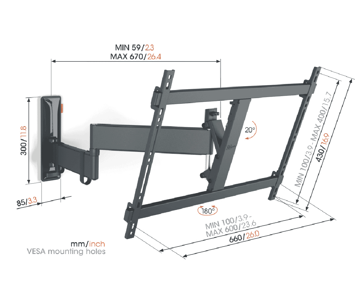 Vogels Full Motion+ TV Wall Mount 40-77'