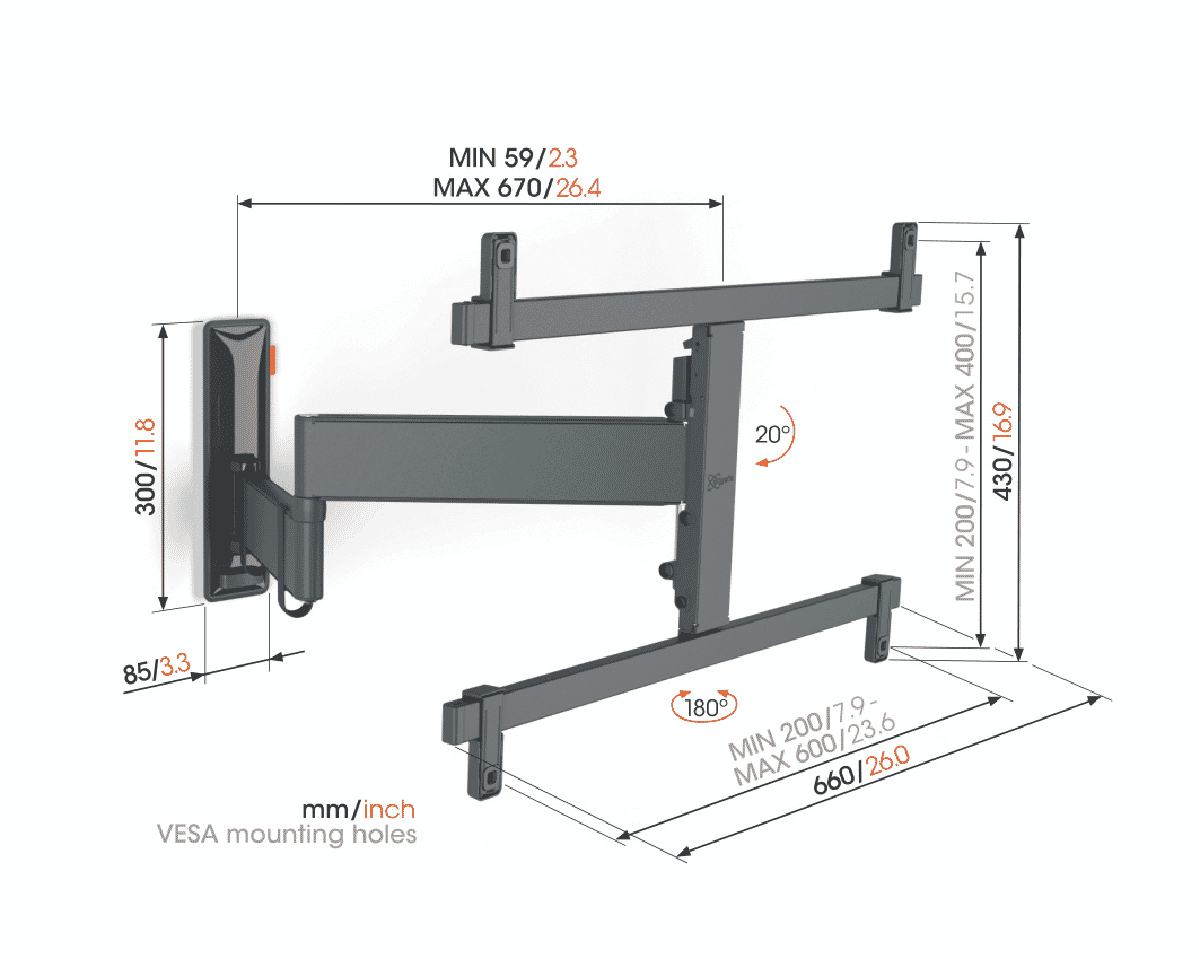 Vogels Full Motion+ TV Wall Mount 40-77'