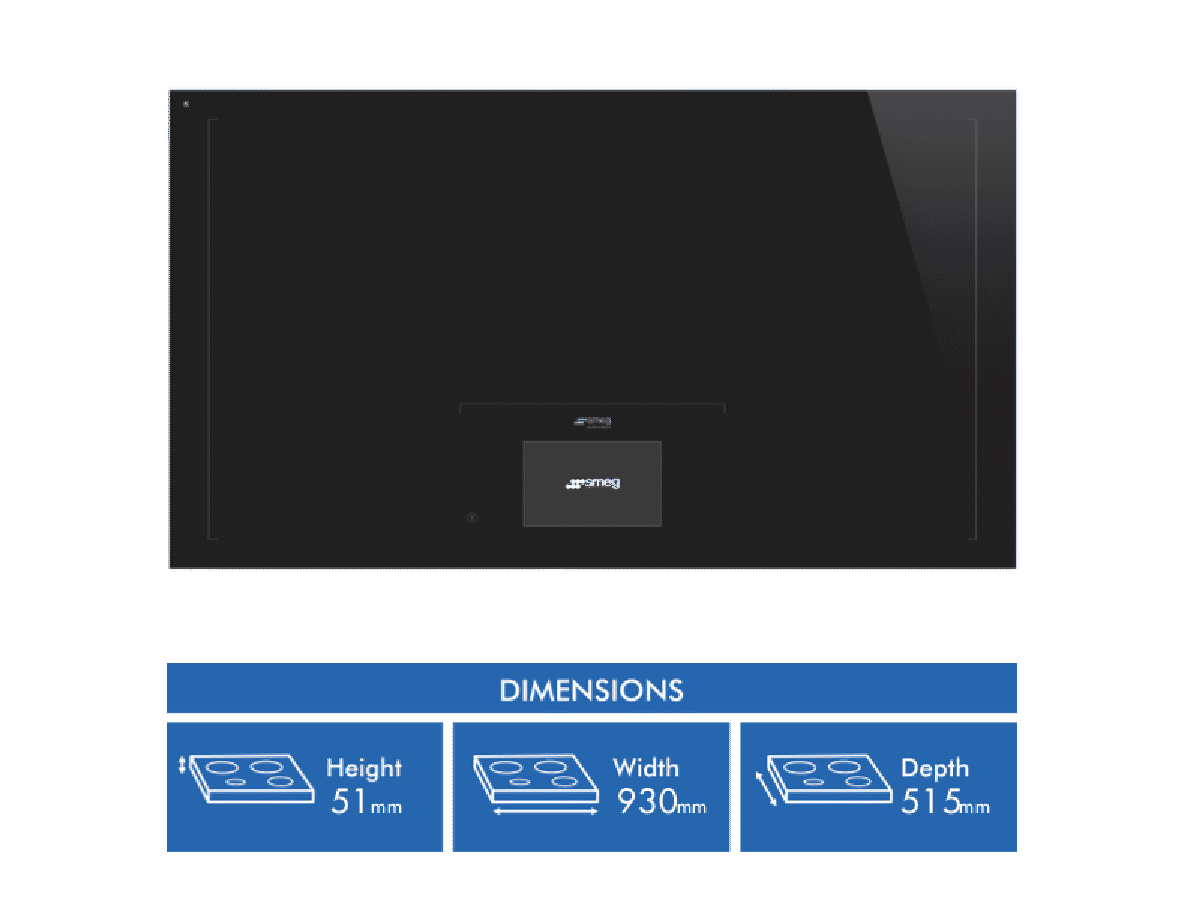 Smeg SIA1963D 90cm Linea Induction Cooktop Black at The Good Guys