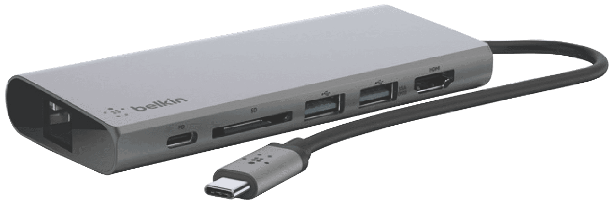  Belkin 4-Port USB C Hub - Ultra Portable Design - USB Type C  Hub Docking Station With Two USB C & Two USB A Ports - USB Hub Connects Via  USB
