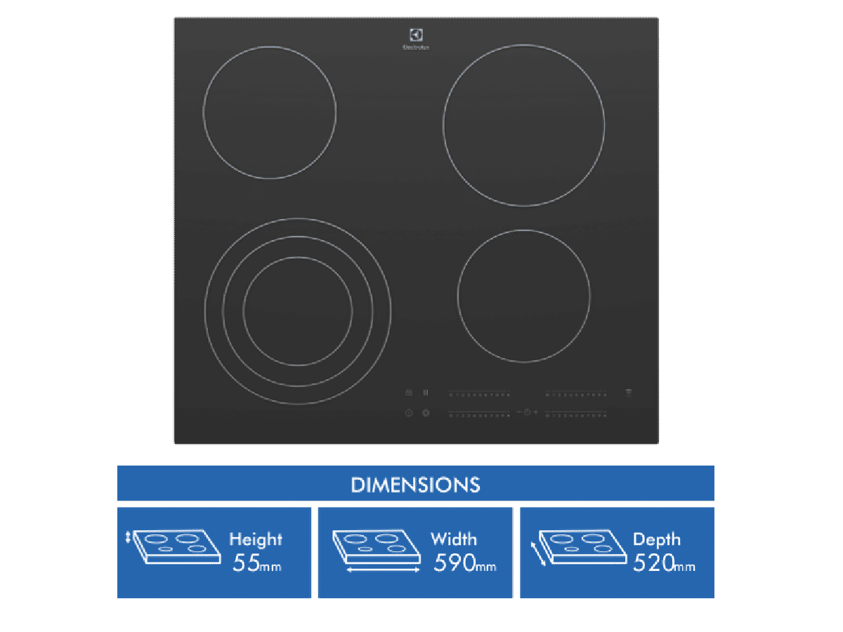 Electrolux EHC644BE 60cm Ceramic Cooktop at The Good Guys