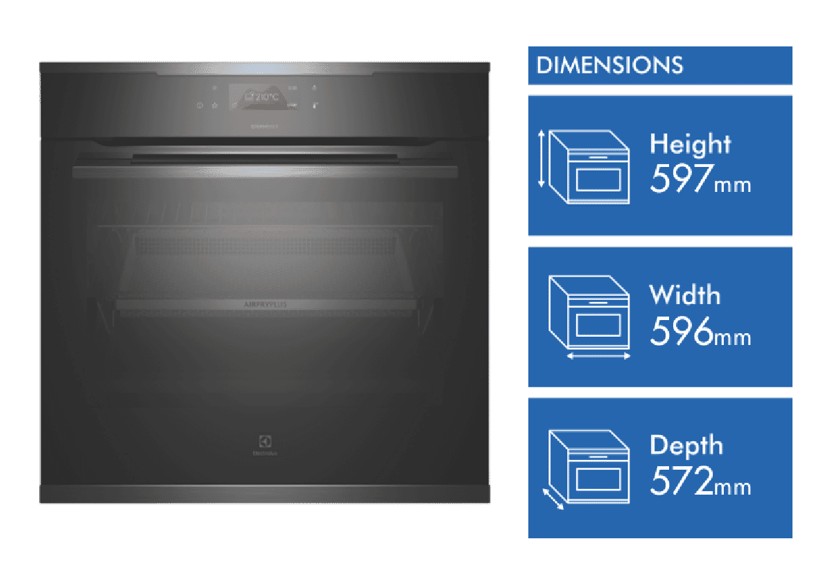 Electrolux 60cm Pyrolytic Oven Dark Stainless Steel EVEP616DSE