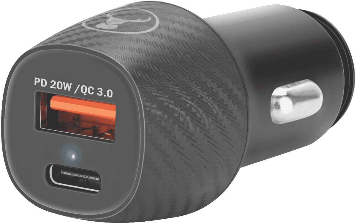 Bonelk Car Charger USB-C + USB-A - Black