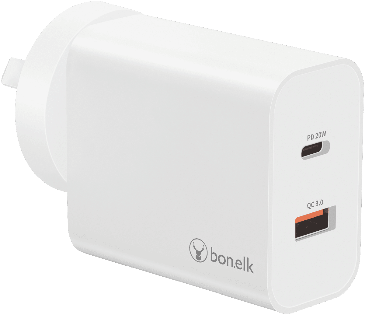 Bonelk Wall Charger USB-C + USB-A - White