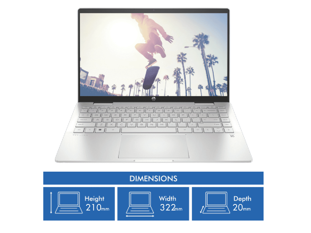 HP Pavilion x360 14' 12th Gen i5 8GB 512GB Win 11 2-in-1 Laptop