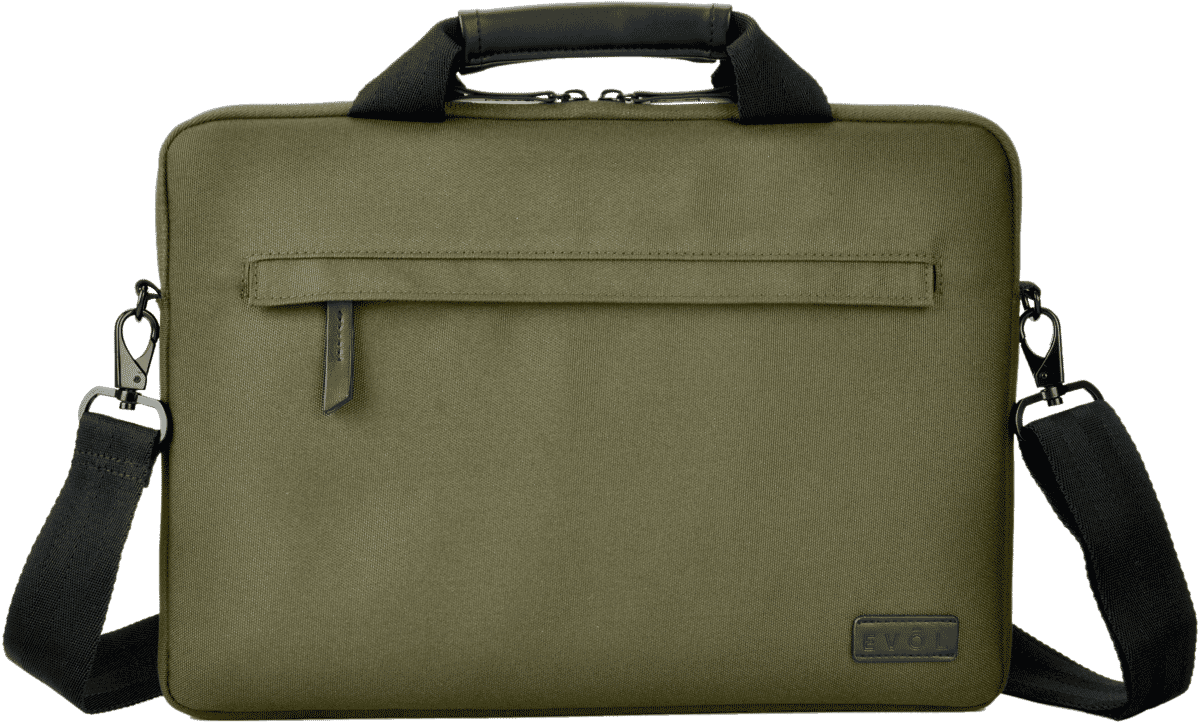 Generation Earth 13.3' Recycled Laptop Briefcase (Olive)