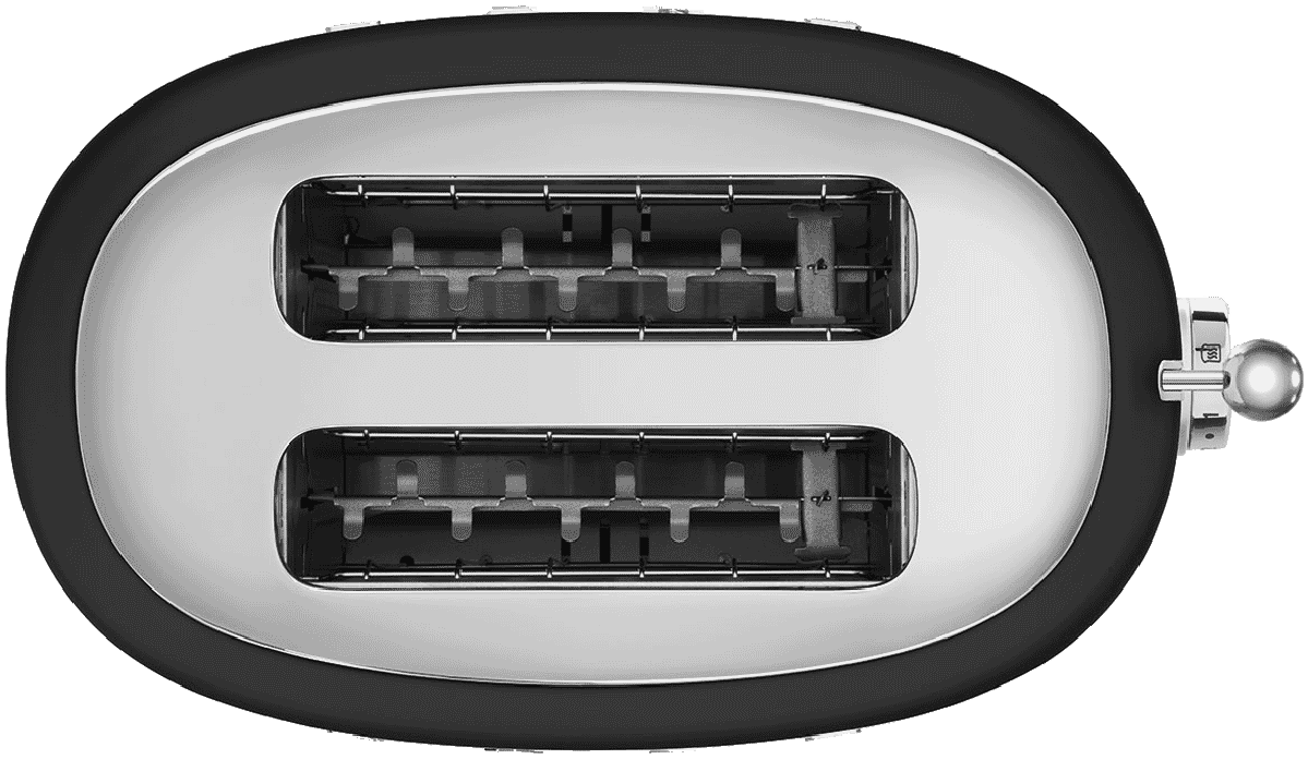 Smeg TSF01BLMAU 2 Slice Toaster 50's Style Matte Black at The Good Guys