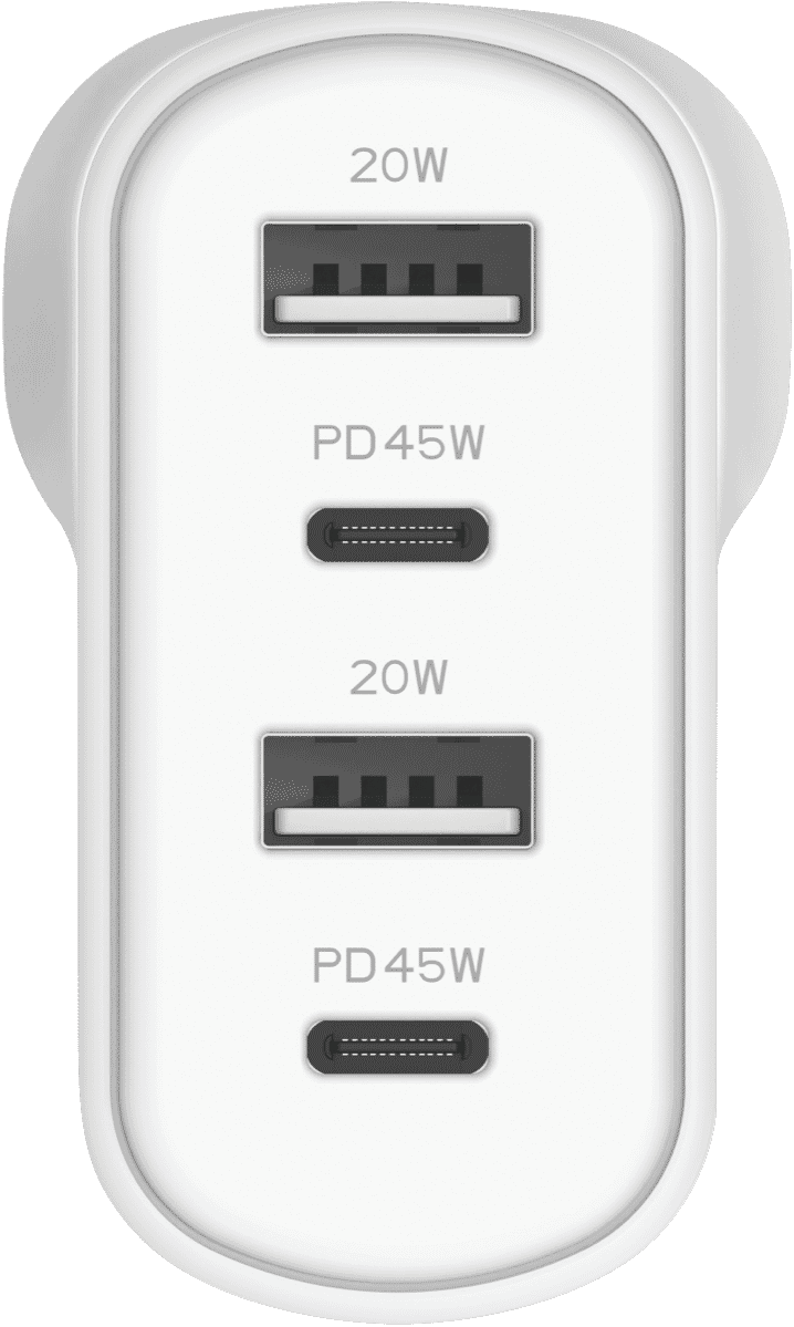 Cygnett PowerPlus 4 Port 45w Wall Charger White