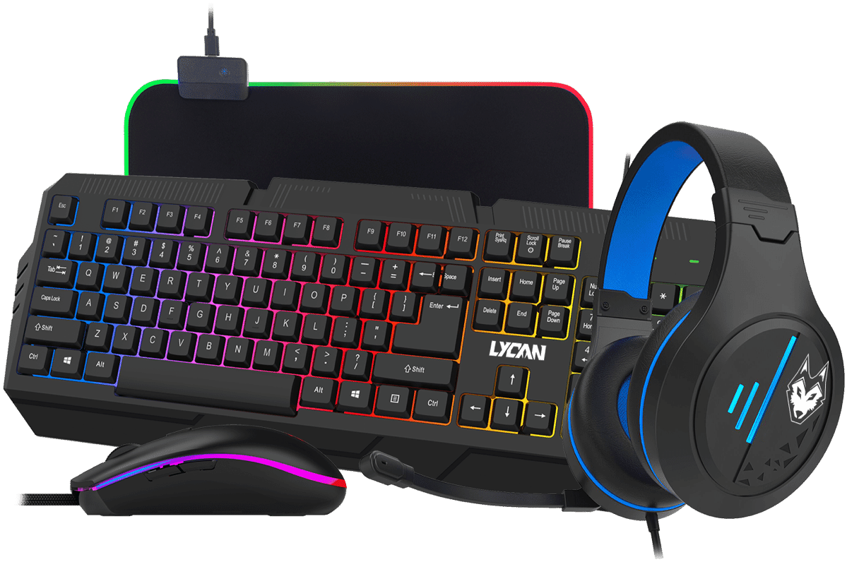 Lycan Gaming Remus 4-in-1 LED Gaming Combo