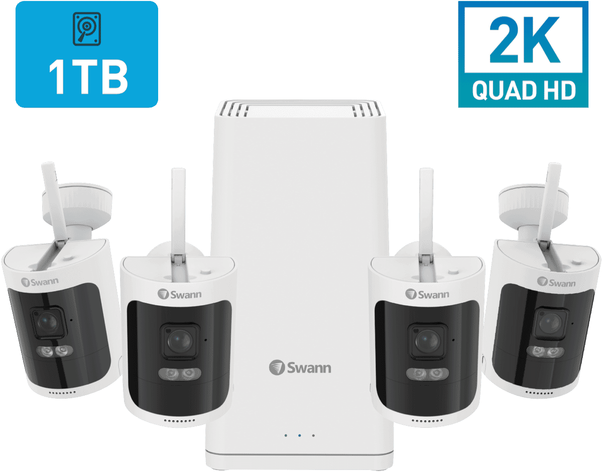 Swann 4 Camera 1TB 2K UltraHD Wireless Security System