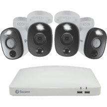 Swann4K 4 Camera 1TB DVR Security System with Warning Light50082484