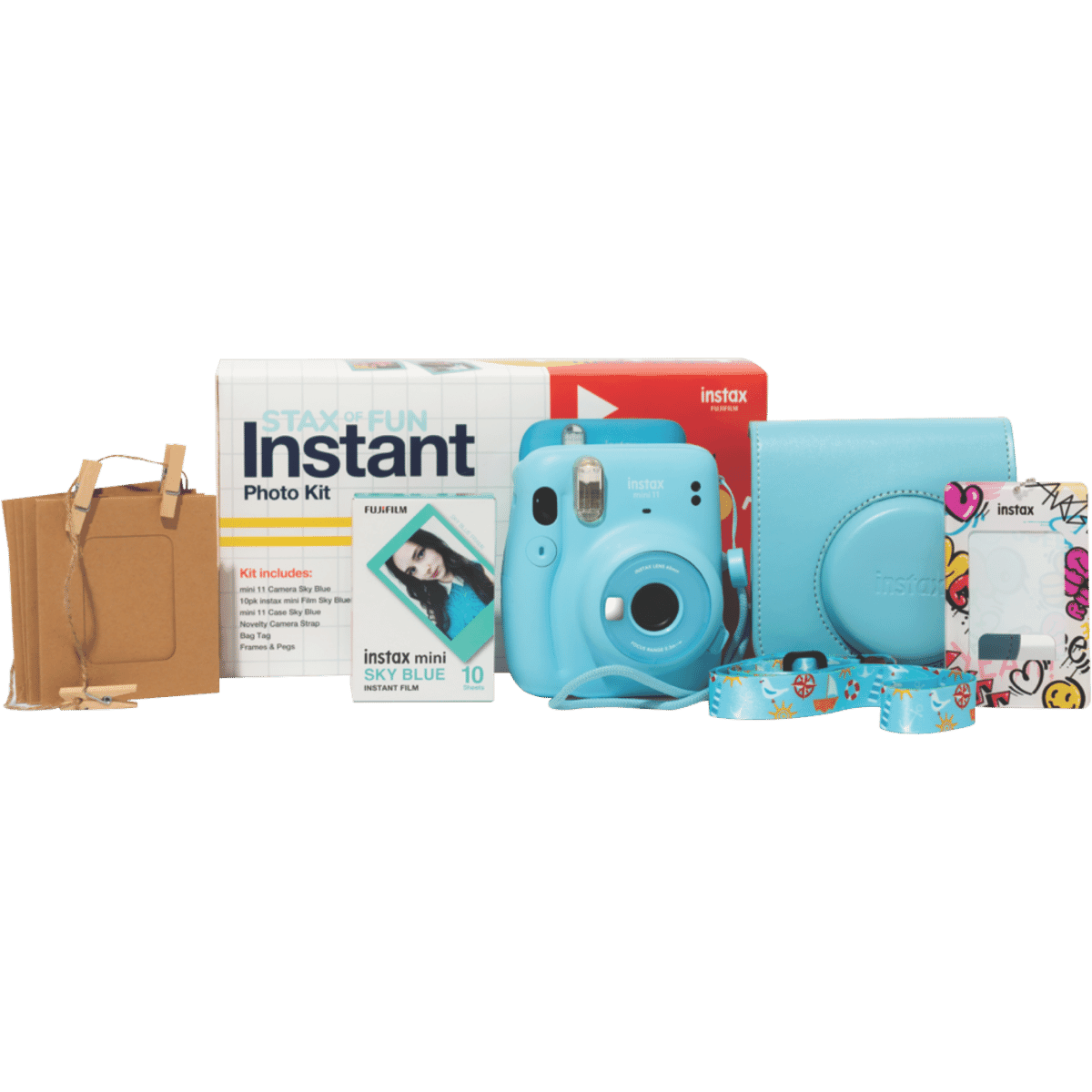 Instax 84462 Stax Of Fun Instant Photo Kit - Blue at The Good Guys