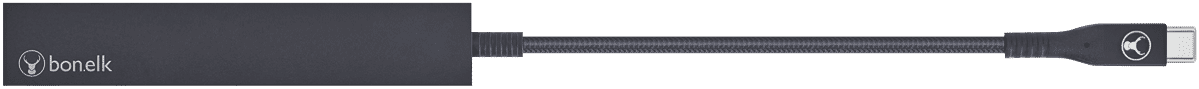 Bonelk Long-Life USB-C 4 Port USB Hub (Black)