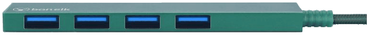 Bonelk Long-Life USB-A 4 Port USB Hub (Green)