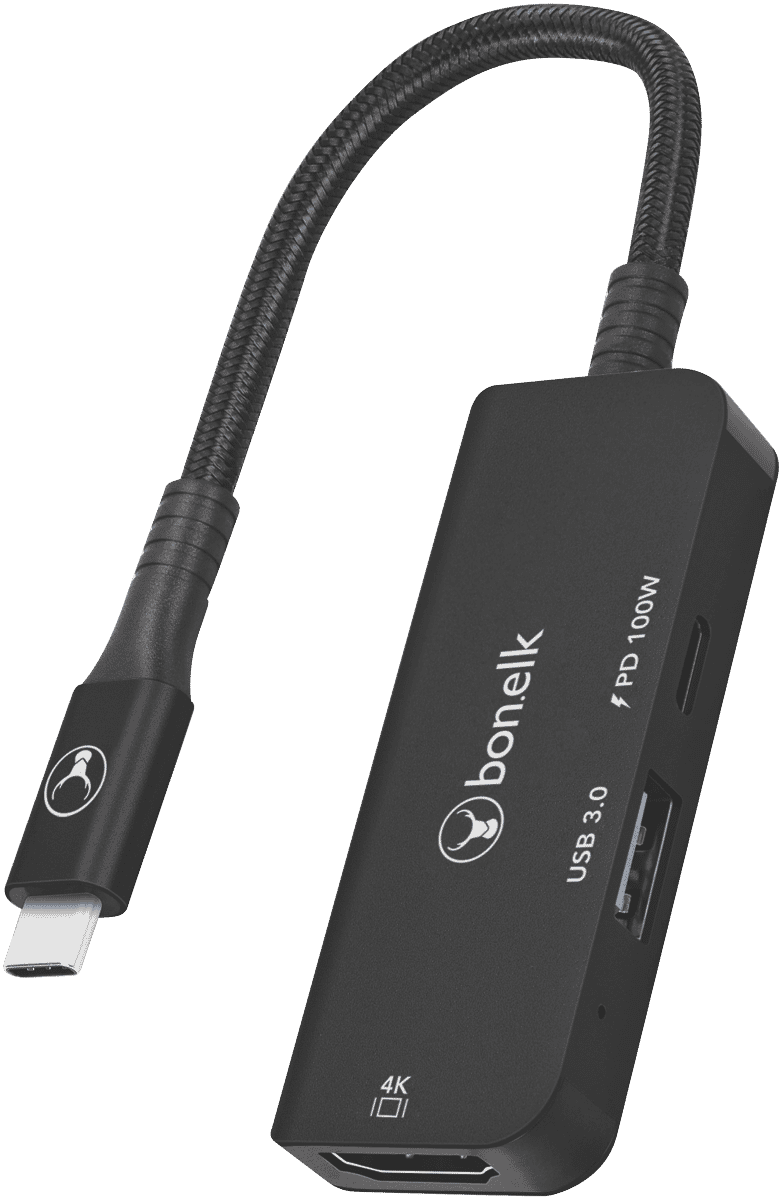 Bonelk Long-Life 3in1 Multiport Hub (Black)