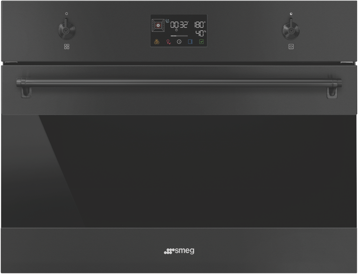 Smeg Compact Steam 100 Oven Matte Black SOA4302S3N