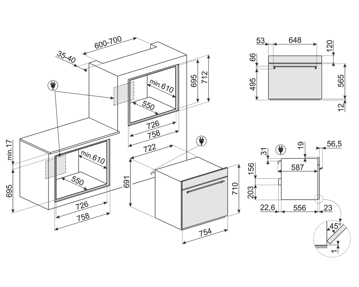 Smeg SOPA3302TPX 76cm Pyrolytic Oven Stainless Steel at The Good Guys
