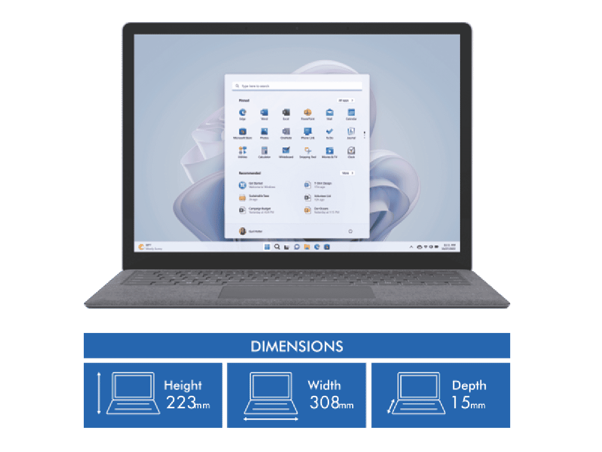 Microsoft Surface Laptop 5 13.5' i5 8GB 256GB Platinum