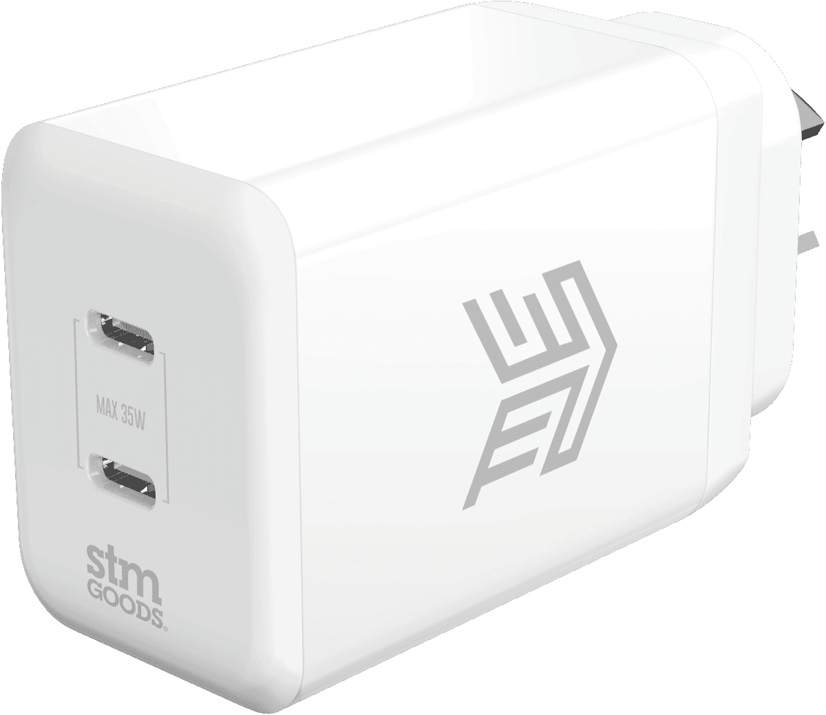 STM 35W Dual Port USB-C & USB-C - White