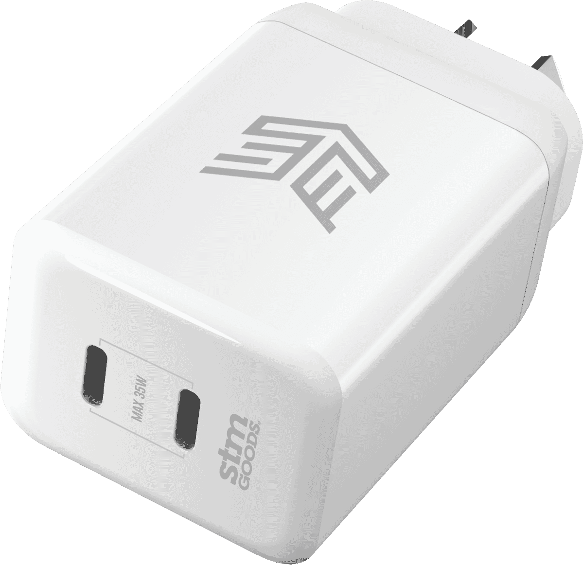 STM 35W Dual Port USB-C & USB-C - White