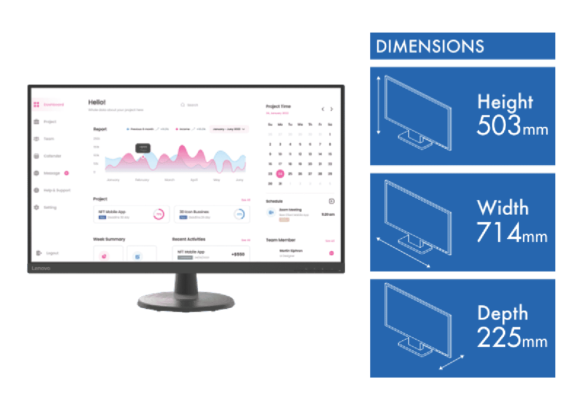 Lenovo 31.5' D32-40 FHD Monitor