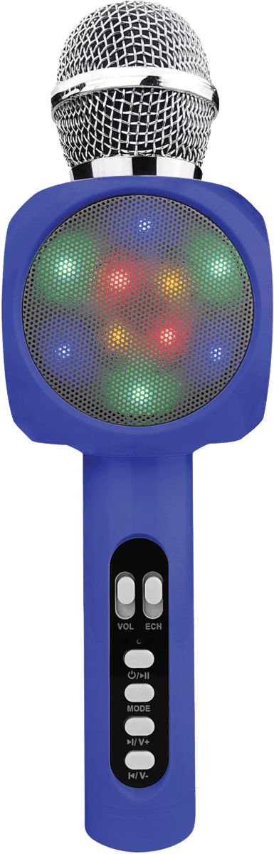Techxtras Bluetooth Karaoke Microphone - Blue