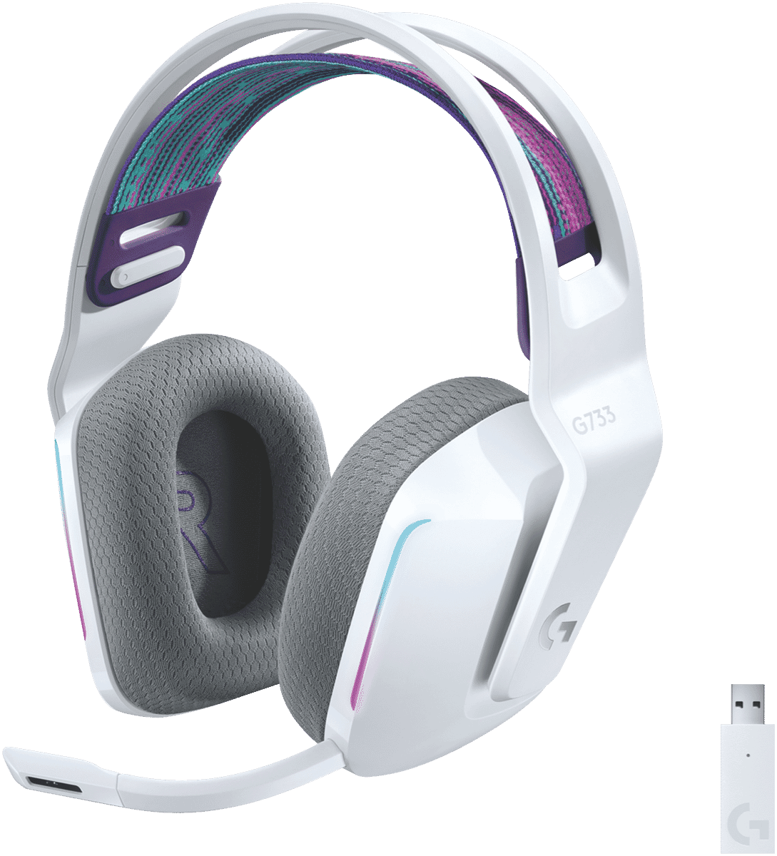 Logitech G733 Lightspeed Wireless RGB Gaming Headset (White)