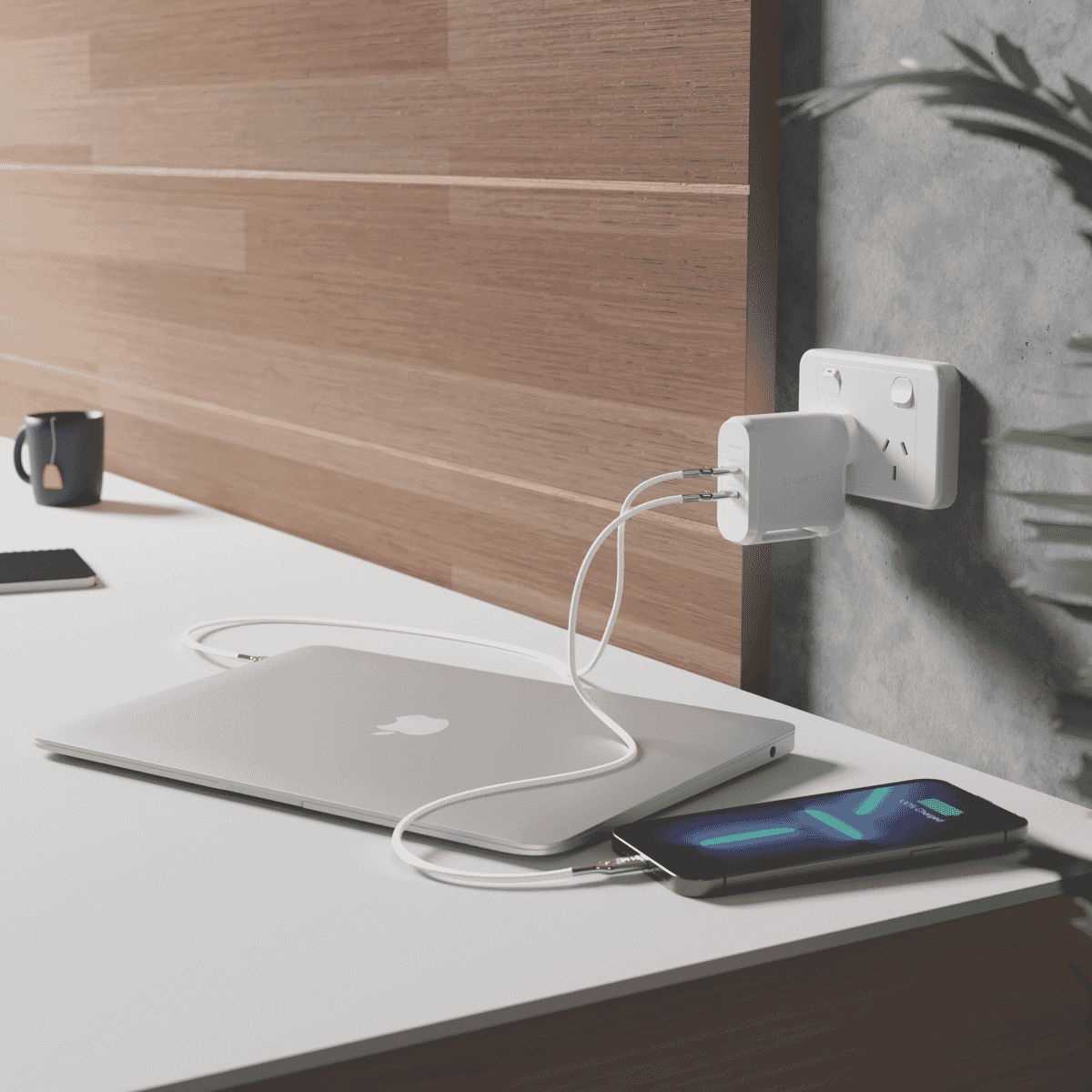 Cygnett Powermaxx 70W Dual Port Gan Wall Charger